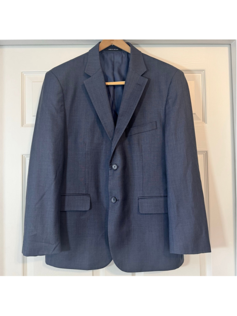 Kenneth Cole Awearness Sport Coat Blazer 42S Blue Gray Slim Fit